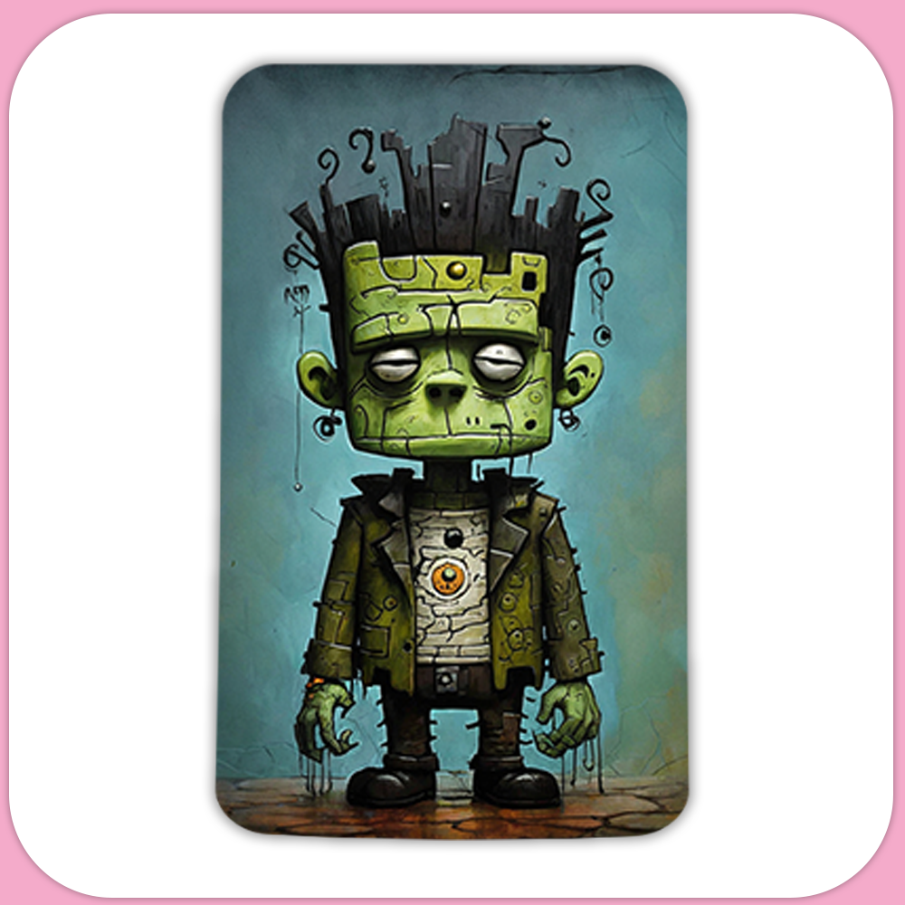 Frankenstein's Monster Rectangular Sublimation MDF Keychain