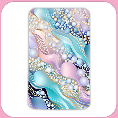 Mermaid Pearls and Ribbons Rectangular Sublimation MDF Keychain