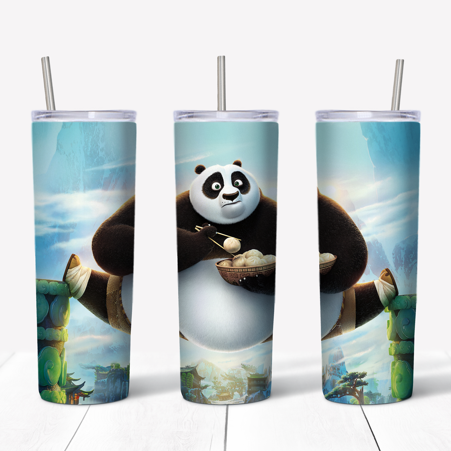 Kung Fu Panda 20oz gesublimeerde metaal tuimelaar