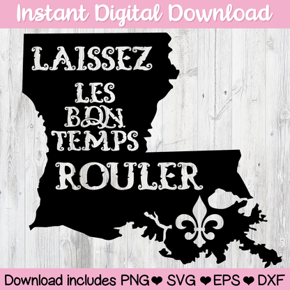 Laissez Les Bon Temp Rouler New Orleans Louisiana digitale aflaai vir snymasjiene