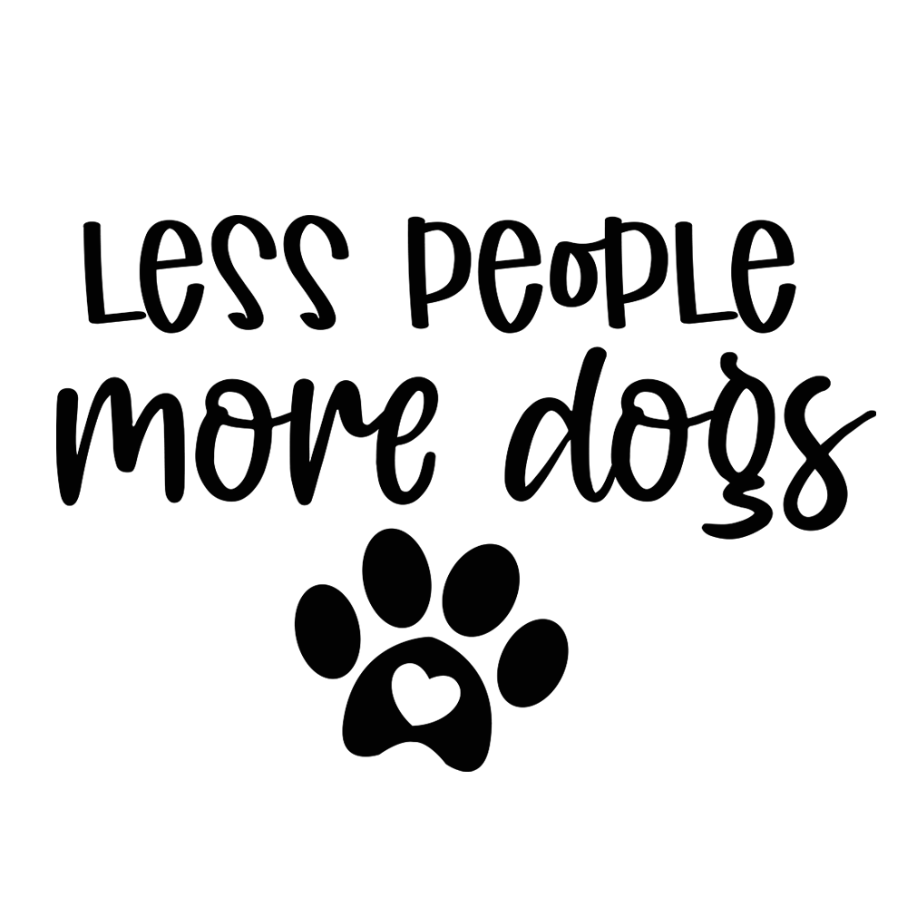 Less People More Dogs Vinyl Decal Sticker