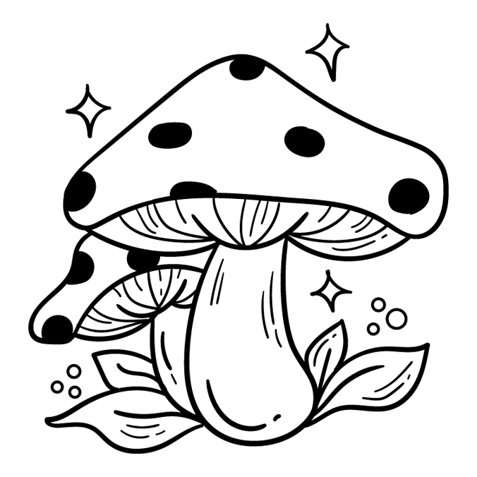 Magical Mushrooms Vinyl Decal Sticker
