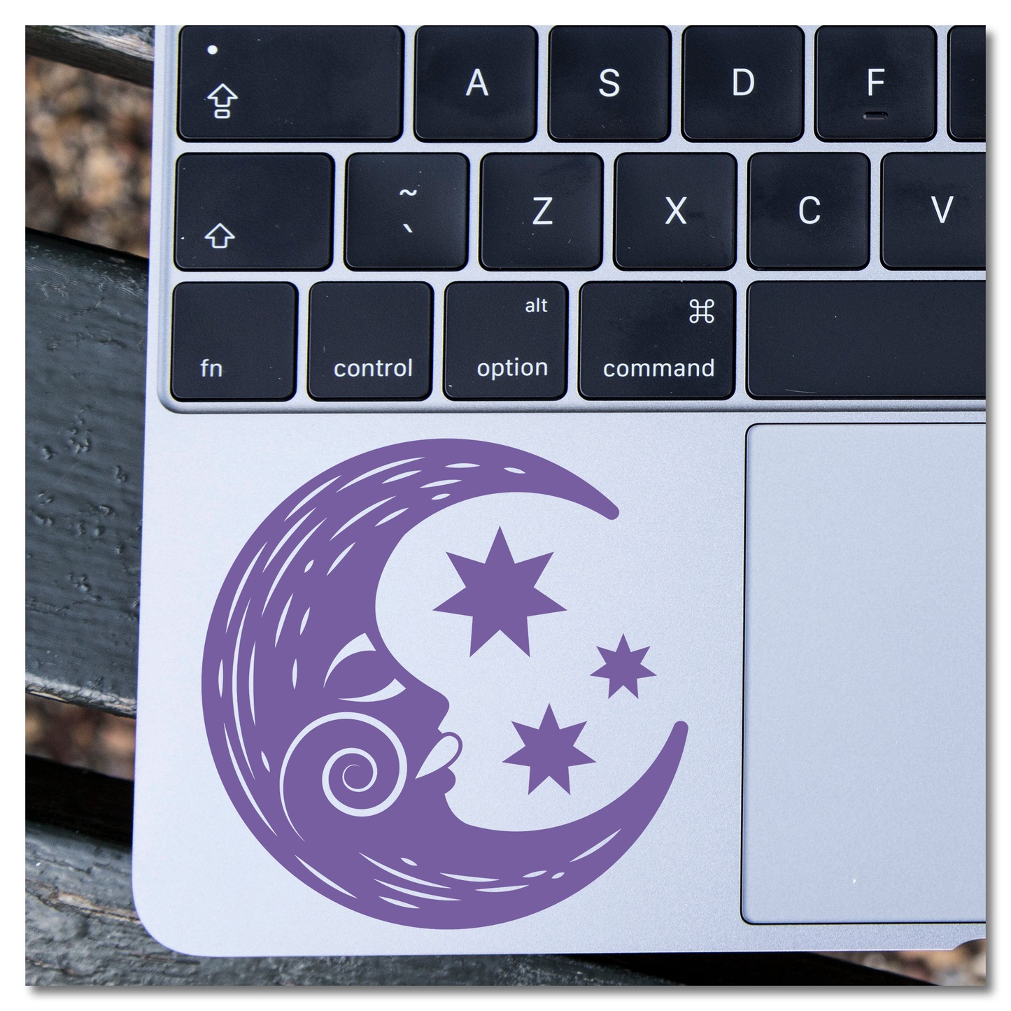Magical Crescent Moon & Stars Vinyl Decal Sticker
