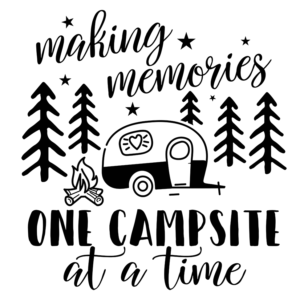 Making Memories One Campsite At A Time Vinyl Decal Sticker
