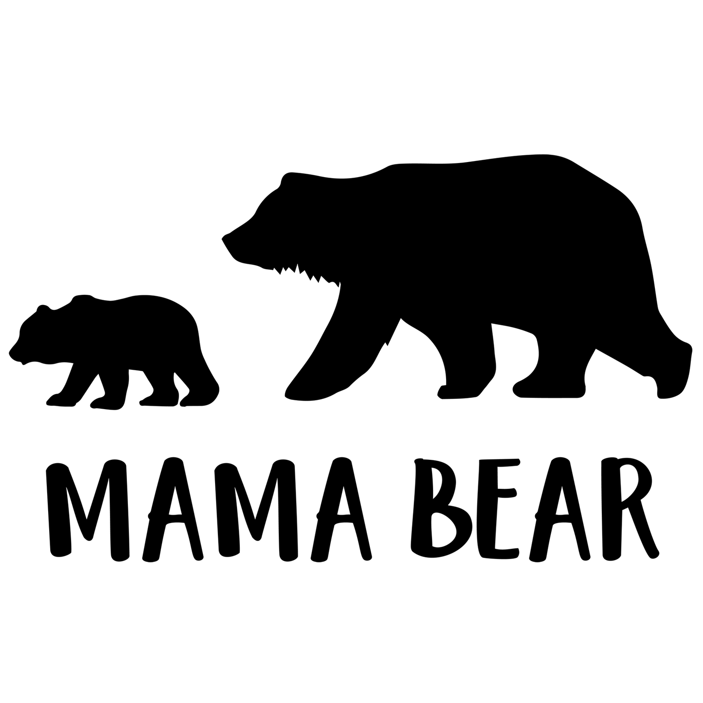 Mama Bear and Cub Vinyl Decal Sticker