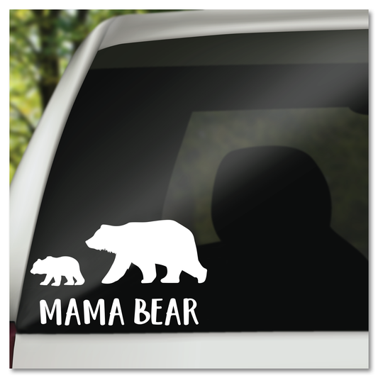 Mama Bear and Cub Vinyl Decal Sticker