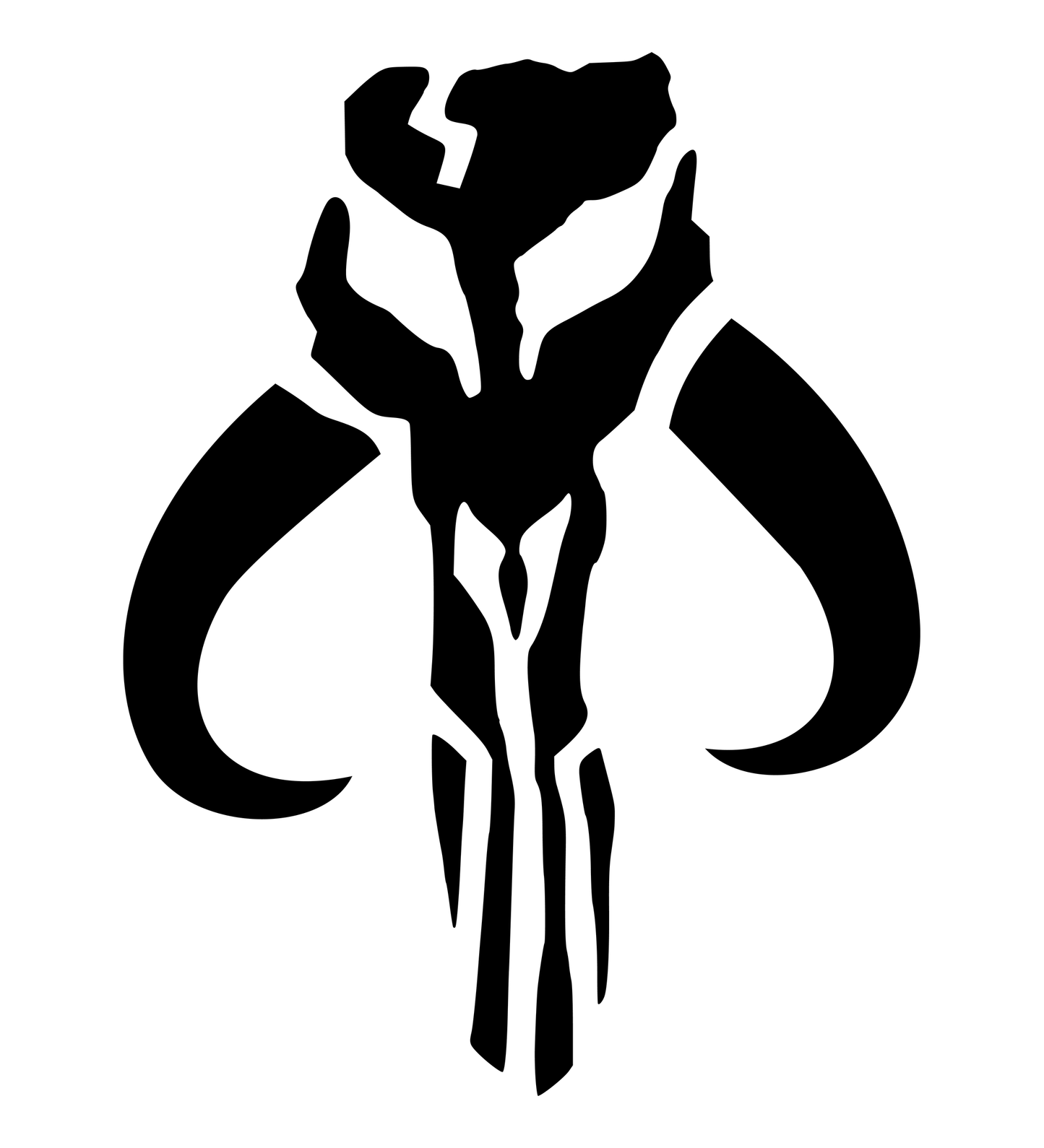 Star Wars Boba Fett Mandalorian Mythosaur Signet Vinyl Decal Sticker