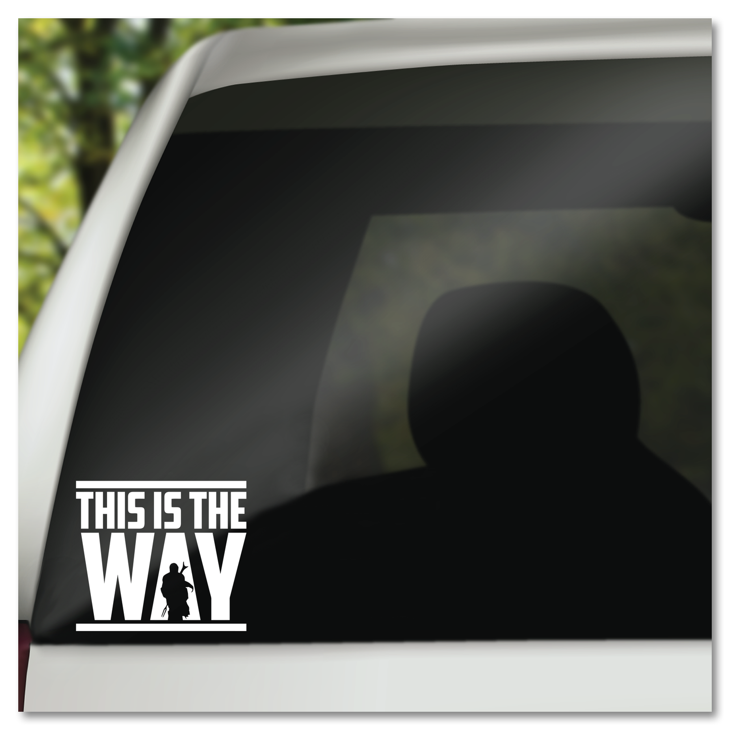 Die Mandalorian Dit is die manier waarop Mando Silhouette Vinyl Decal Sticker