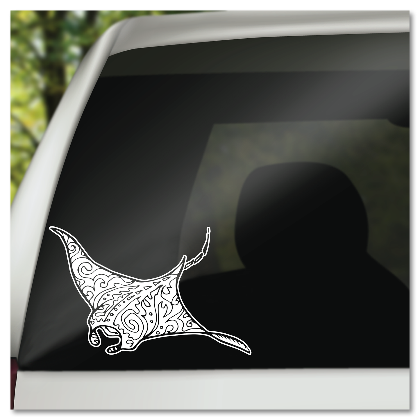 Manta Ray Vinyl Decal Plakker