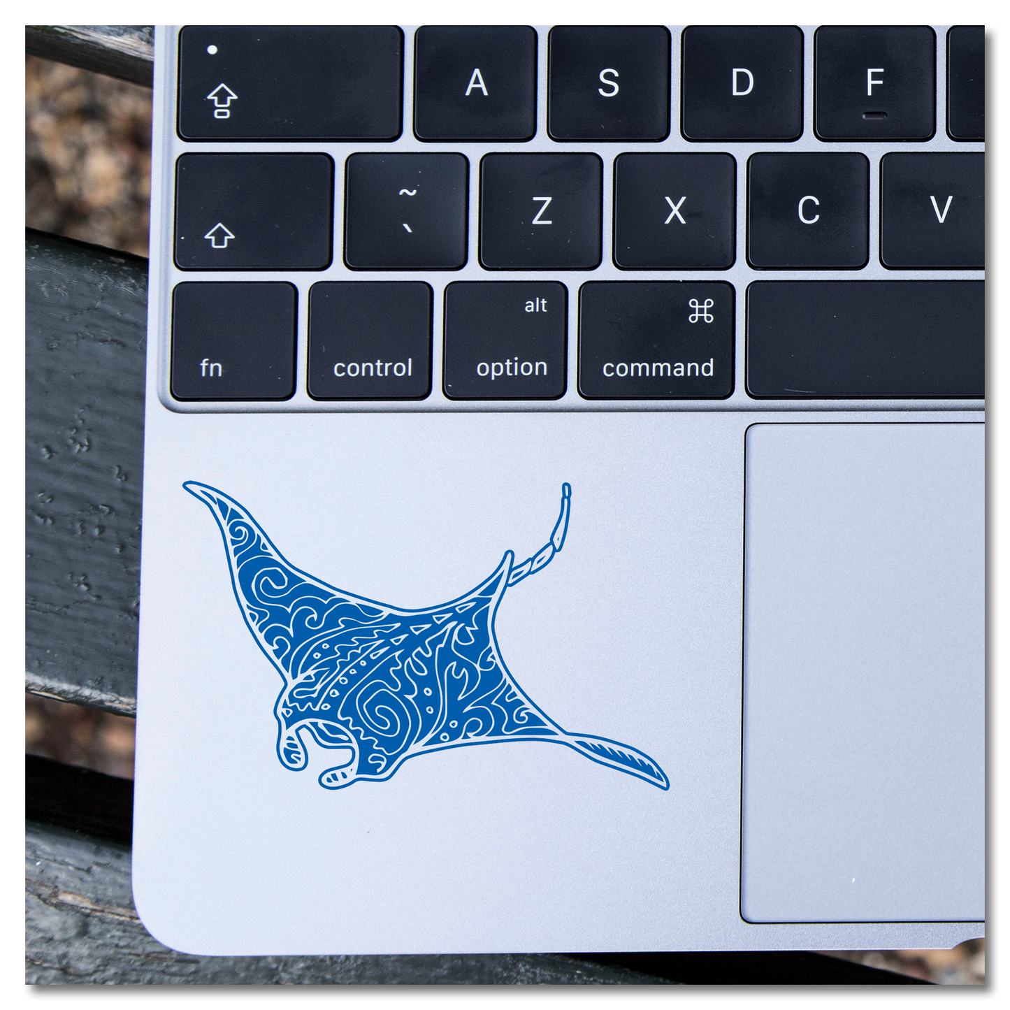 Manta Ray Vinyl Decal Plakker