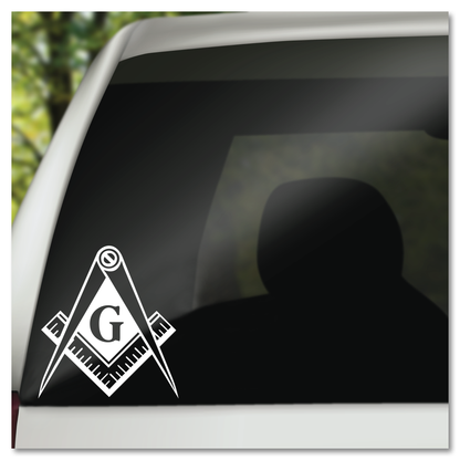 Vrymesselaars Square &amp; Compass Vinyl Decal Sticker