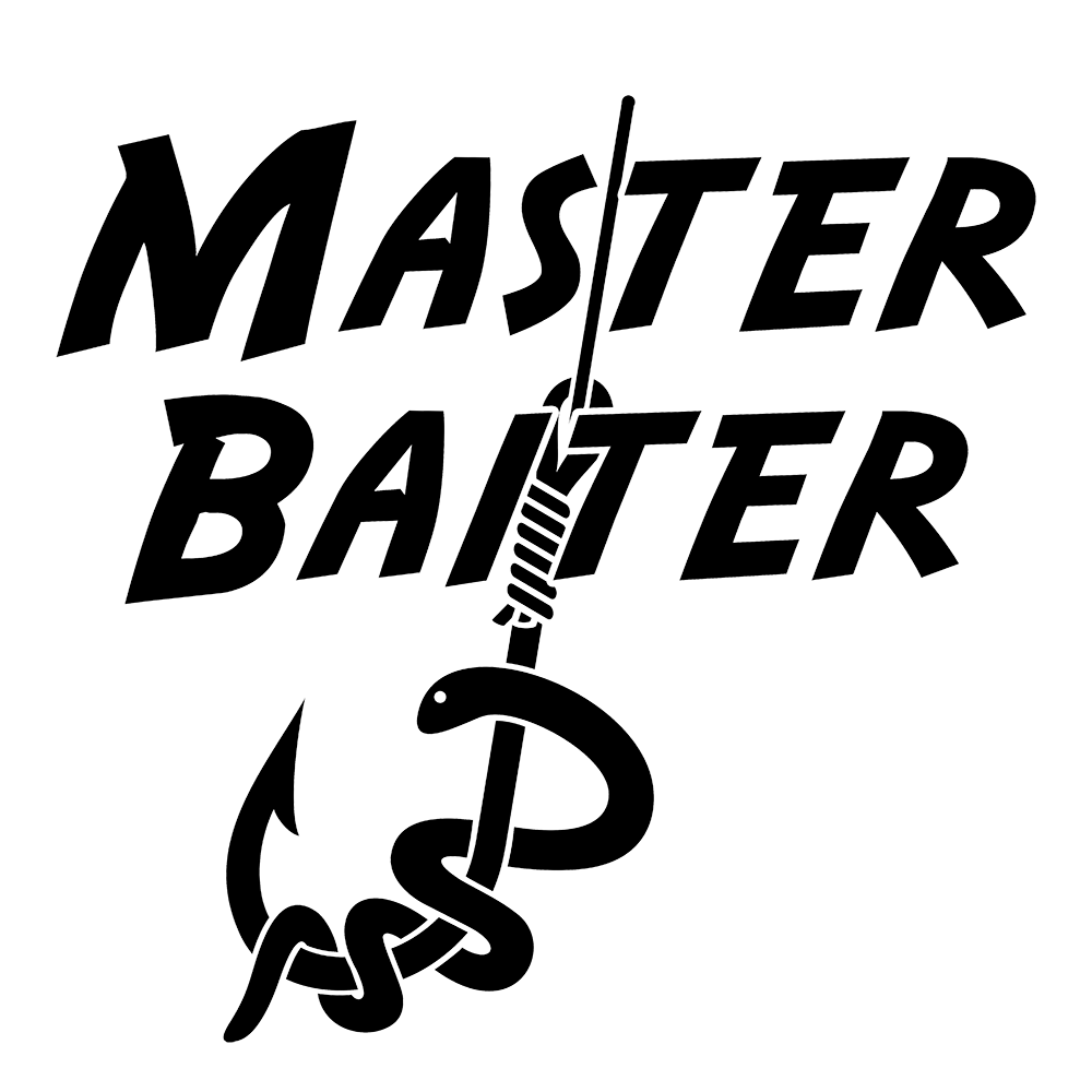 Master Baiter Fishing Humor Worm On Hook Vinyl Decal Sticker