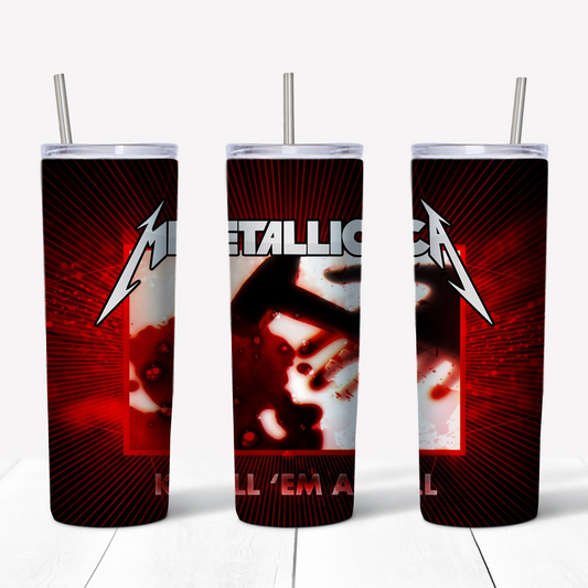 Metallica Kill Em All 20oz Sublimated Metal Tumbler