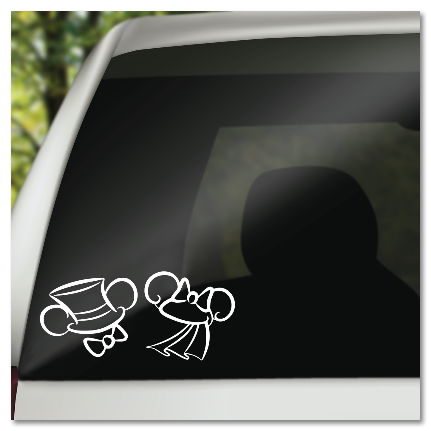 Mickey Mouse Minnie Mouse Bride Groom Vinyl Decal Sticker