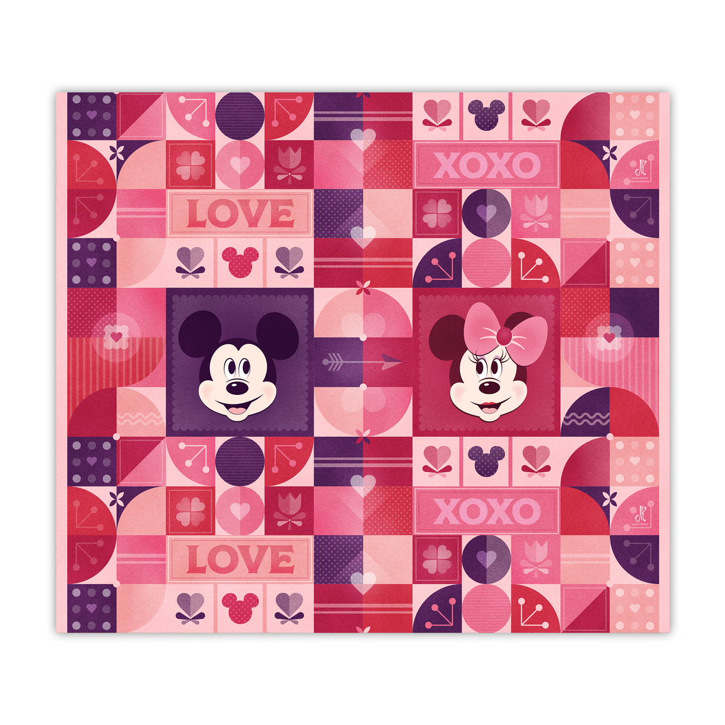 Mickey & Minnie Valentine's Day 20oz Sublimated Metal Tumbler