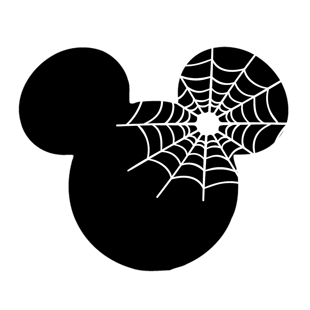 Hidden Mickey Halloween Spiderweb Vinyl Decal Sticker