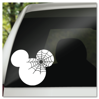 Hidden Mickey Halloween Spiderweb Vinyl Decal Sticker