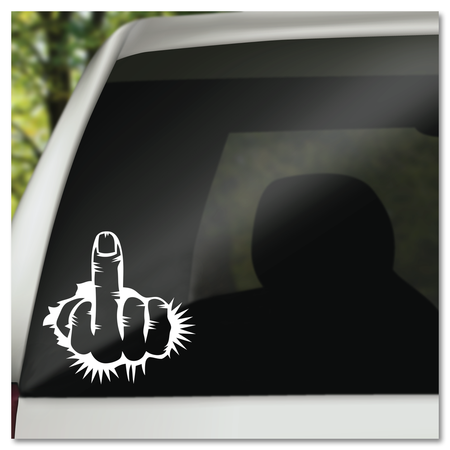 Middelvinger Vinyl Decal Plakker