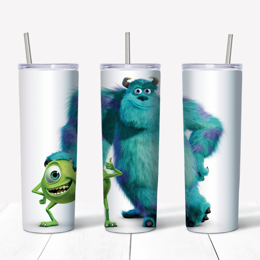 Monster's Inc Mike and Sully 20oz Sublimated Metal Tumbler