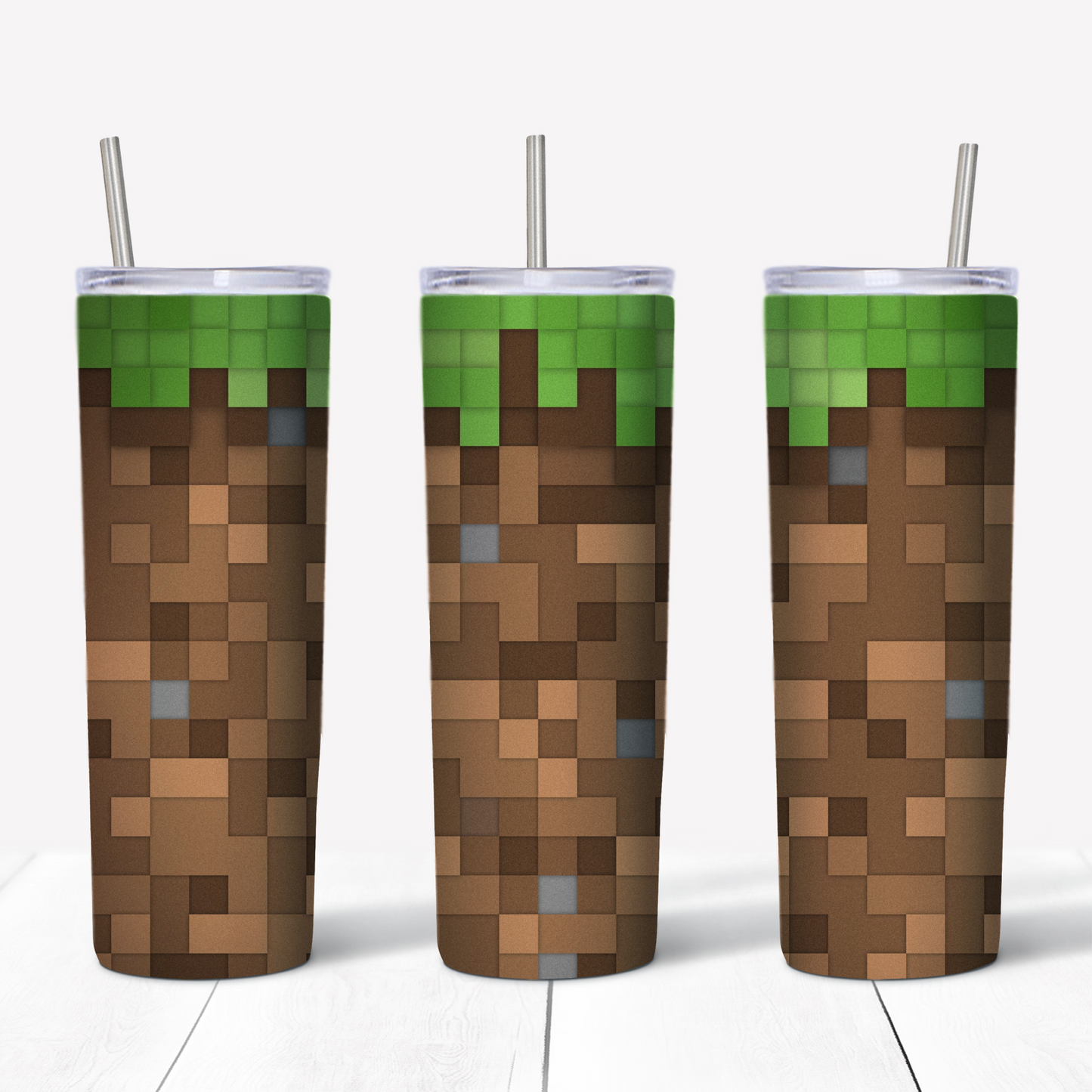 Minecraft Grass Block 20oz Sublimated Metal Tumbler