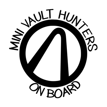 Borderlands Mini Vault Hunters On Board Vinyl Decal Sticker