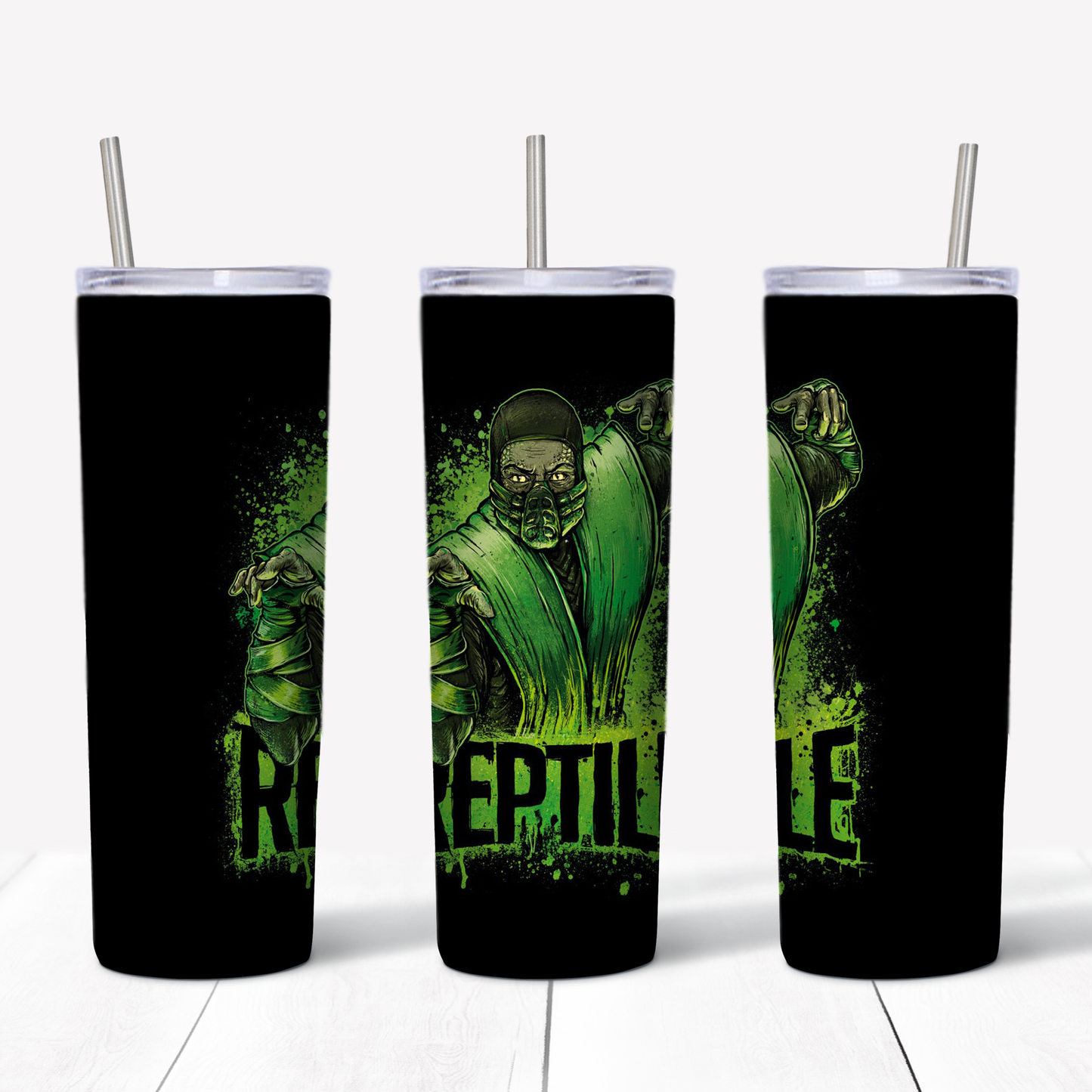 Mortal Kombat Reptiel 20oz gesublimeerde metaal tuimelaar