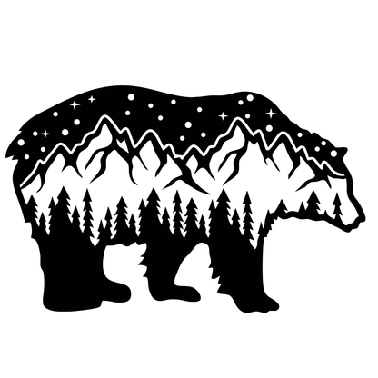 Mountain Bear Vinyl Decal Sticker