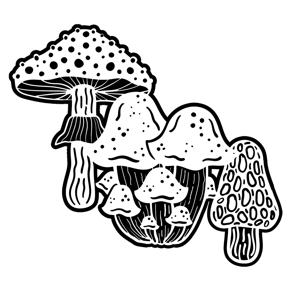 Mushrooms Vinyl Decal Sticker