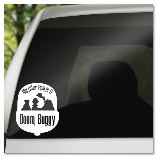 Disney Haunted Mansion Doom Buggy Hitchhiking Ghosts Vinyl Decal Sticker