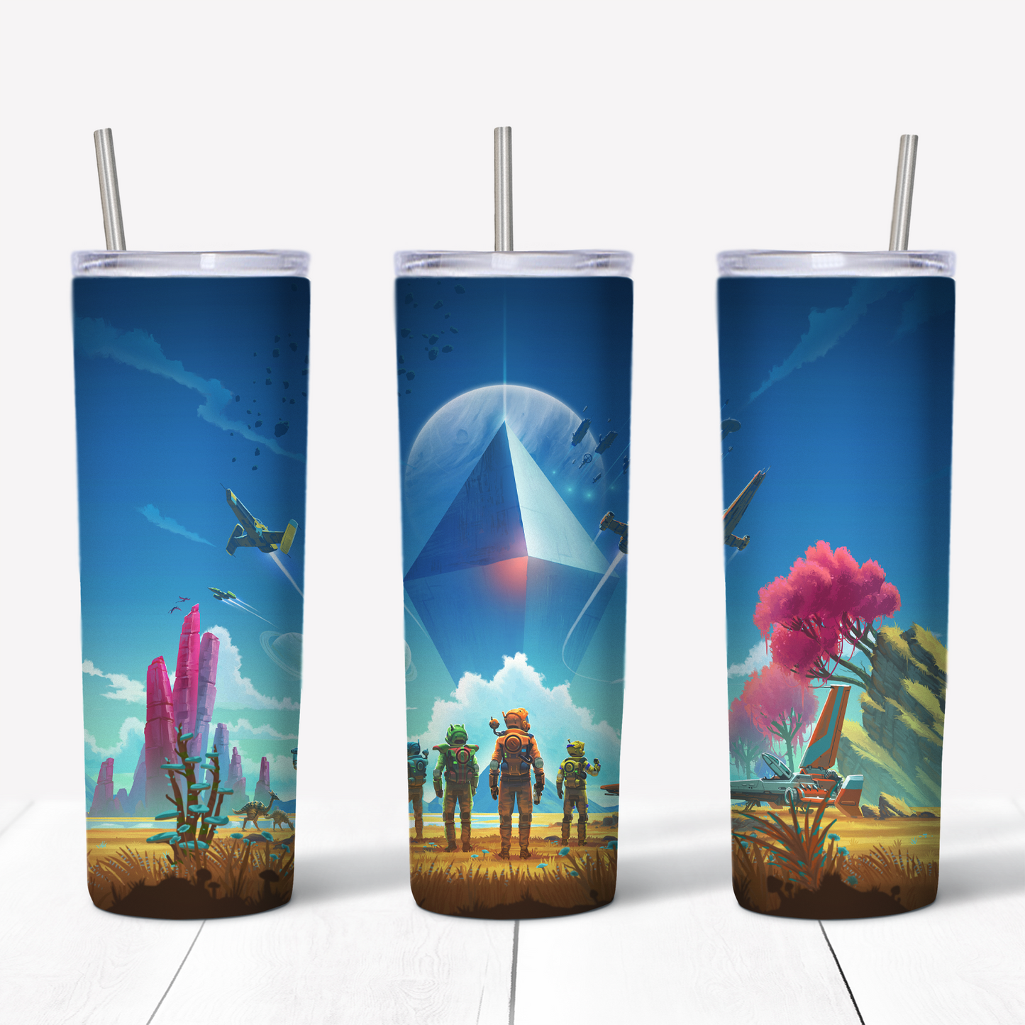 No Man's Sky 20oz Sublimated Metal Tumbler