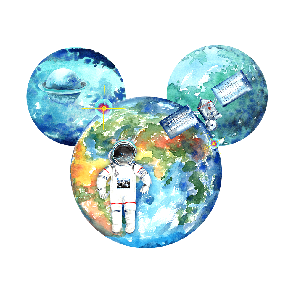 Outer Space Mickey Mouse Hidden Mickey Icon Disney Digitale aflaai vir sublimasie en druk