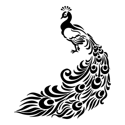 Peacock Vinyl Decal Plakker