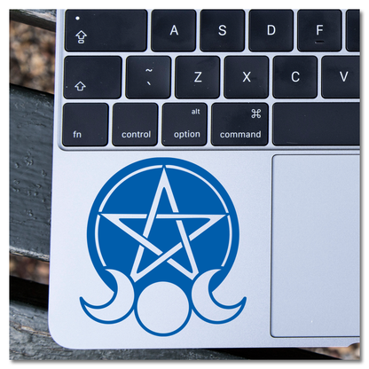 Pentacle and Triple Moon Vinyl Decal Sticker