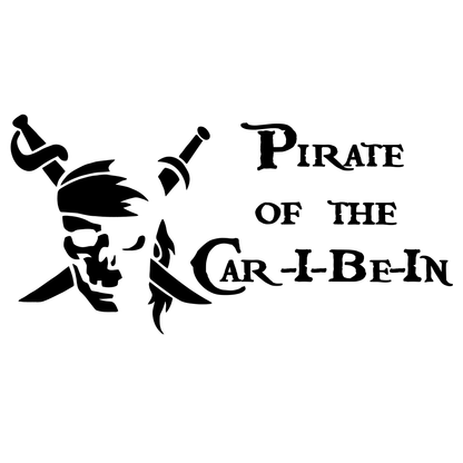 Pirate Of The Car-I-Be-In Vinyl Decal Sticker