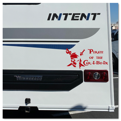 Pirate Of The Car-I-Be-In Vinyl Decal Sticker