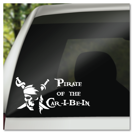 Pirate Of The Car-I-Be-In Vinyl Decal Sticker