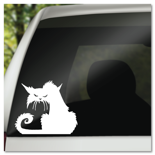 Angry Cat Vinyl Decal Sticker
