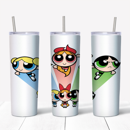 Power Puff Girls 20oz Sublimated Metal Tumbler