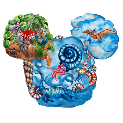 Pre-Historic Dinosaurs Mickey Mouse Hidden Mickey Icon Disney Digital Download For Sublimation & Printing