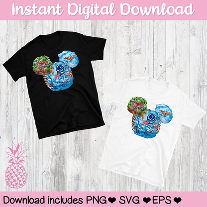 Pre-Historic Dinosaurs Mickey Mouse Hidden Mickey Icon Disney Digital Download For Sublimation & Printing