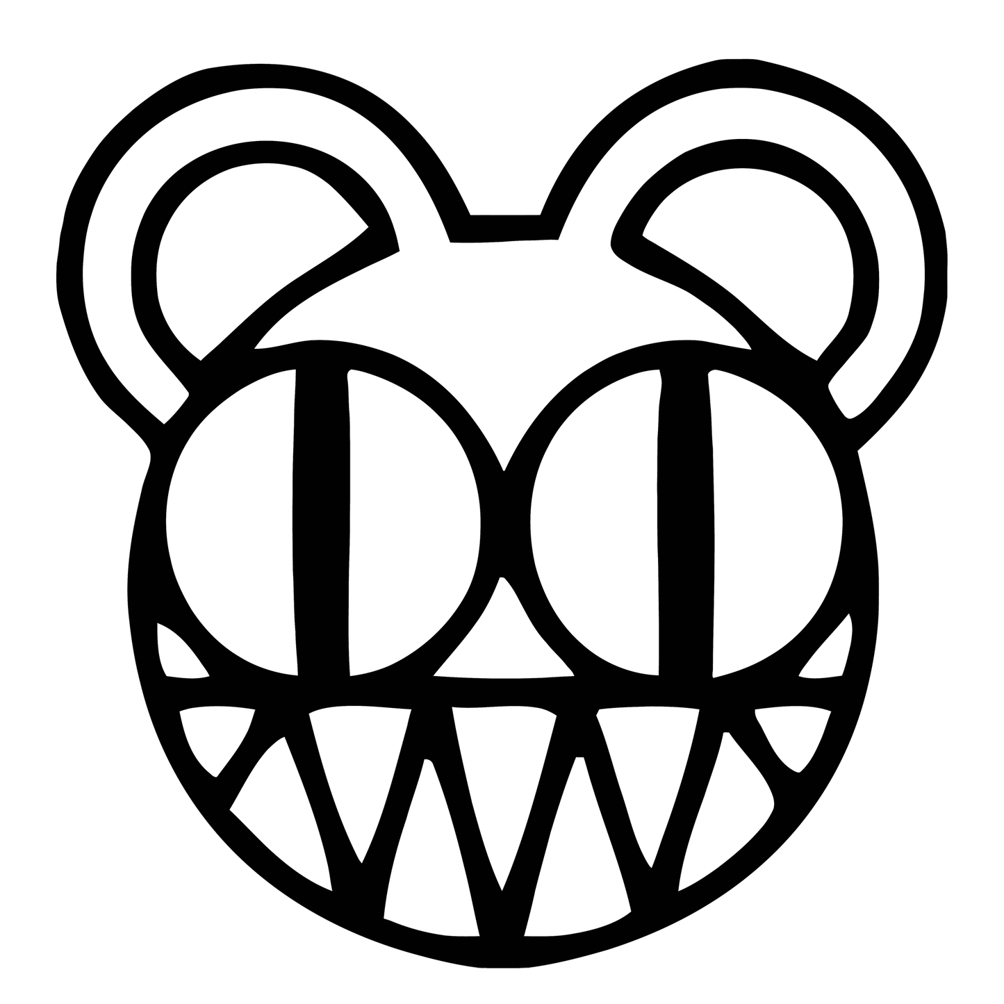 Radiohead Modified Bear Vinyl Decal Sticker