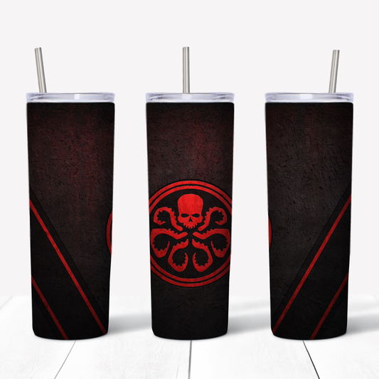 Red HYDRA 20oz Sublimated Metal Tumbler