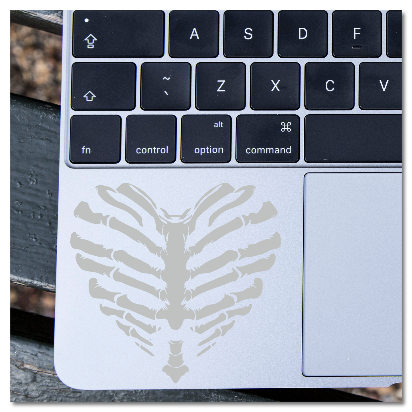 Ribcage Heart Vinyl Decal Sticker