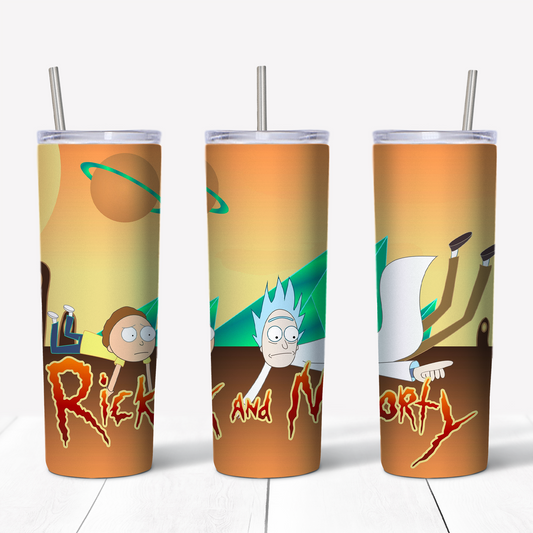 Rick and Morty 20oz Sublimated Metal Tumbler