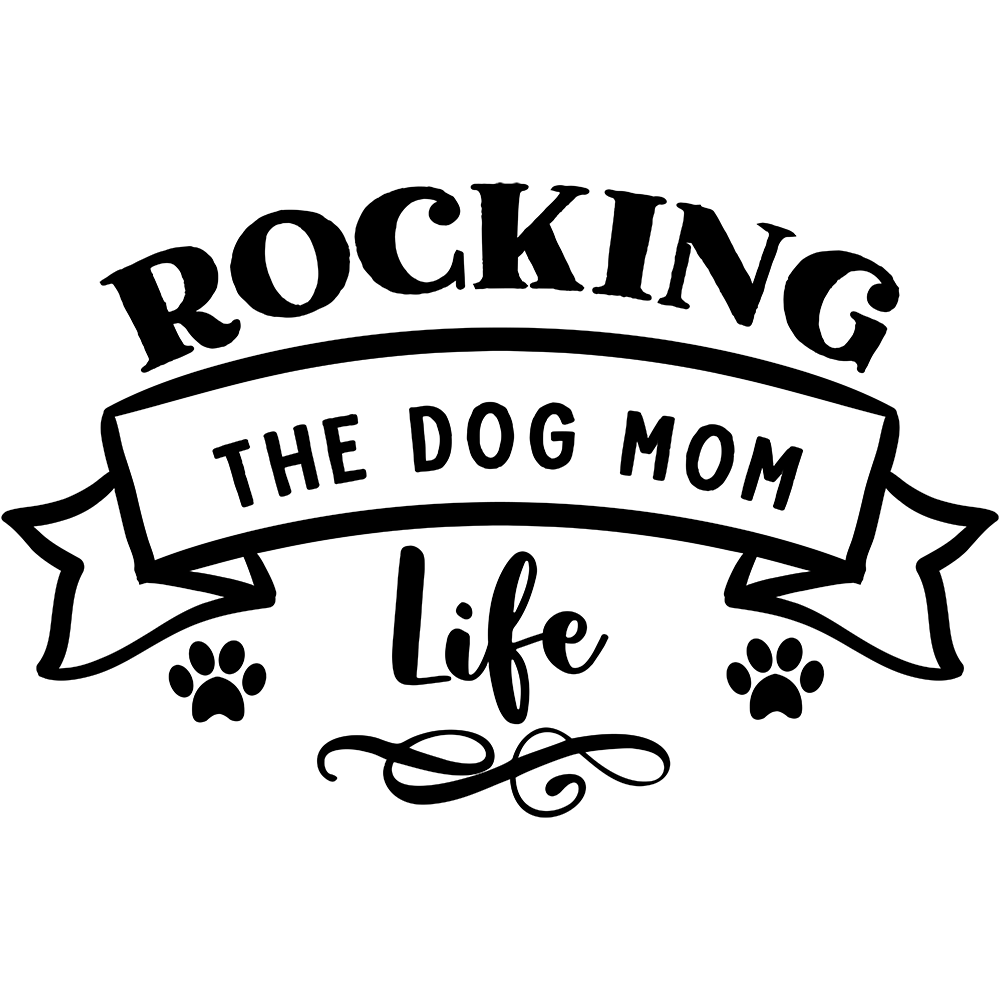 Rocking the Dog Mom Life Vinyl Decal Sticker