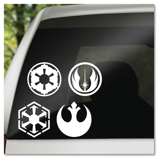 Star Wars Imperial, Jedi, Rebel Alliance or Sith Emblems Vinyl Decal Sticker