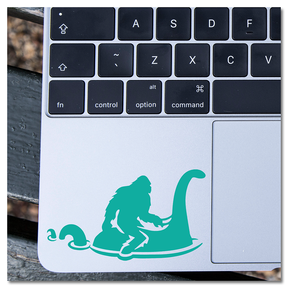 Bigfoot Riding Nessy Cryptids Vinyl Decal Sticker