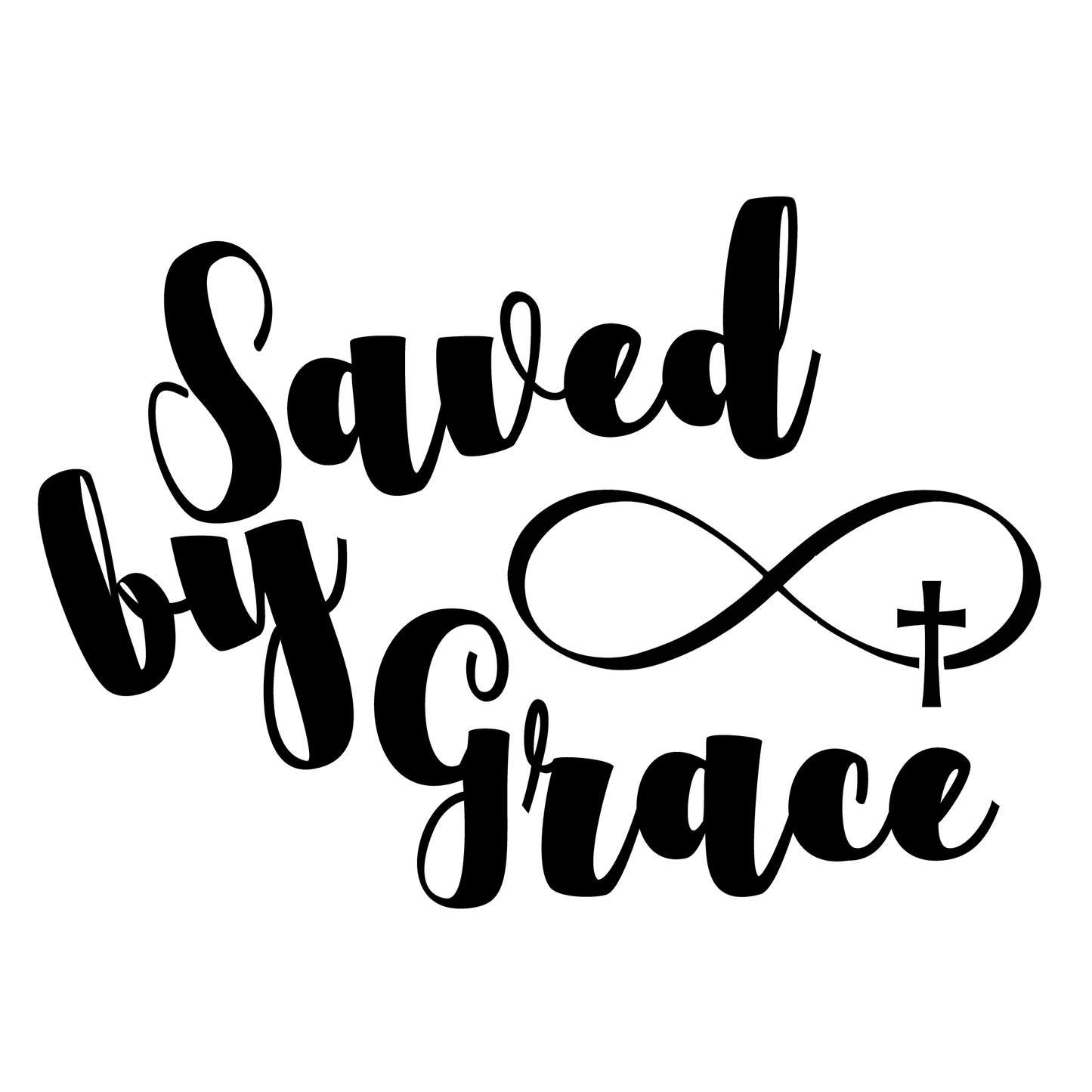 Saved By Grace Vinyl Decal Sticker