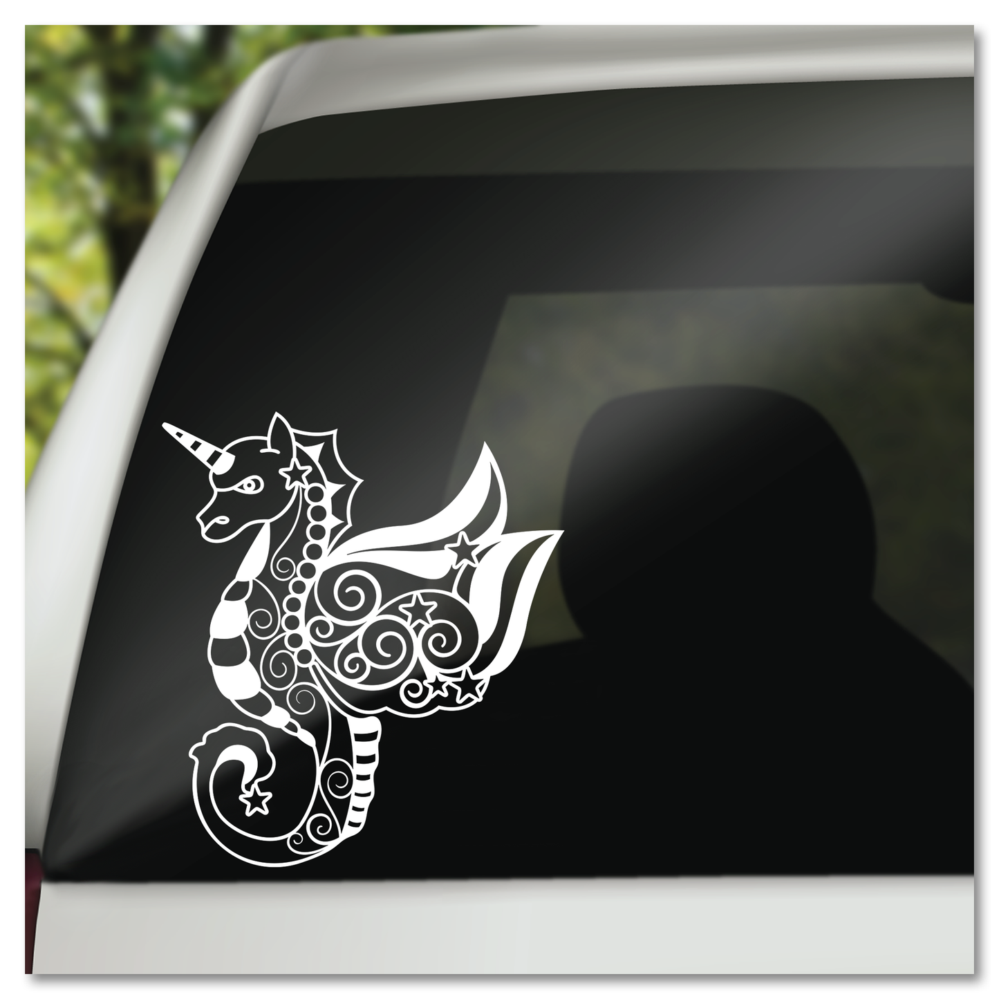 Seeperd Eenhoorn Vinyl Decal Plakker