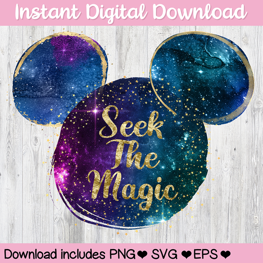 Seek The Magic Space Mickey Mouse Hidden Mickey Icon Digital Download For Cutting Machines